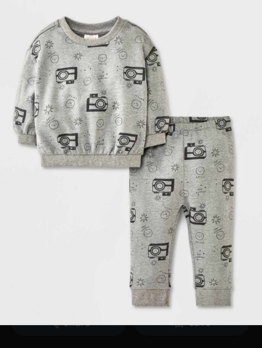 Cat & Jack - Camera Print 2pc Sweatshirt And Joggers